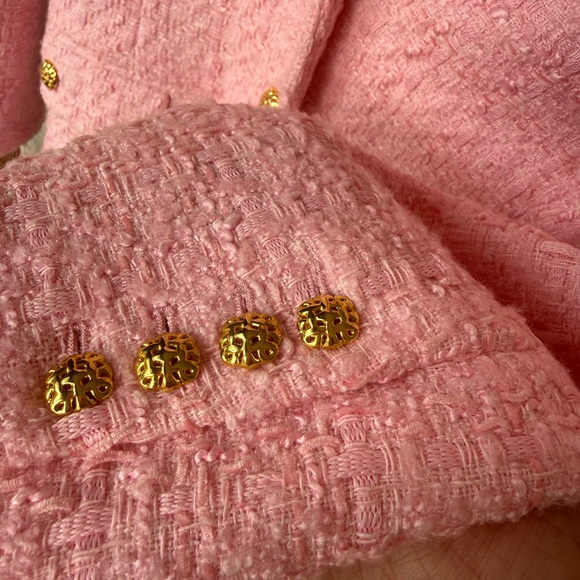 Zara Pink Textured Tailored Blazer - Picture 9 of 12